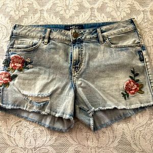 Silver jeans shorts
